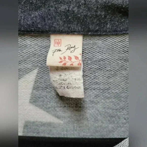 7th Ray Women's Button Down Long Sleeve Star Print w/ pockets Shirt Plus Size 1x - Picture 3 of 3